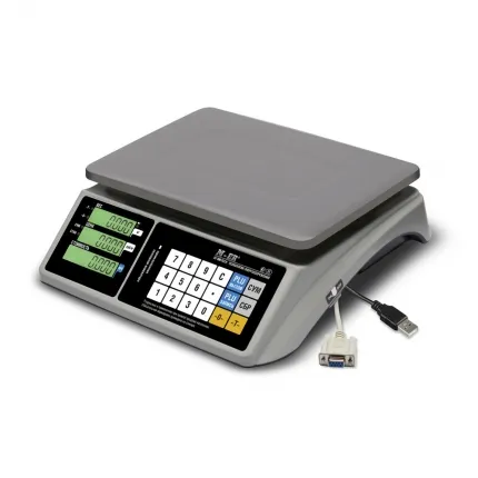 Весы торговые M-ER 328AC-15.2 LCD Touch-M, RS232,USB