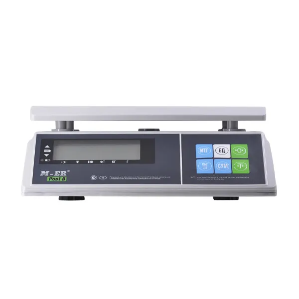 порционные весы m-er 326 afu-32.1 "post ii" lcd (двойной дисплей)