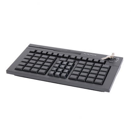 Клавиатура программируемая POScenter S67B (67 клавиш, MSR, ключ, USB), черная. (126060)