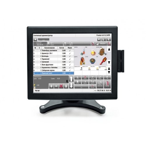 POS-монитор сенсорный 15" АТОЛ CPOS-15TM с ридером магнитных карт, черный