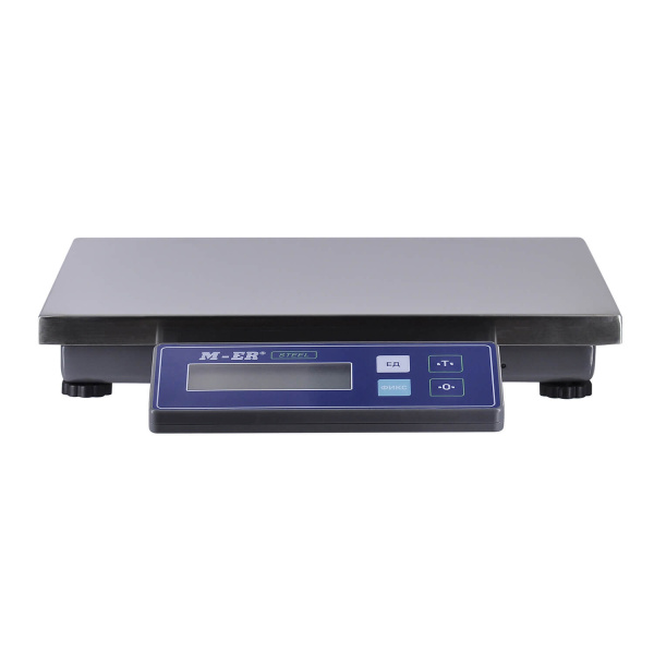 фасовочные настольные весы m-er 224 f-15.2 steel lcd usb без акб
