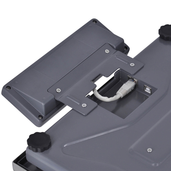 фасовочные настольные весы m-er 224 f-15.2 steel lcd usb без акб