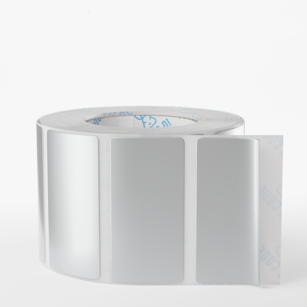 Этикетка  50х25х1000 PET matt silver