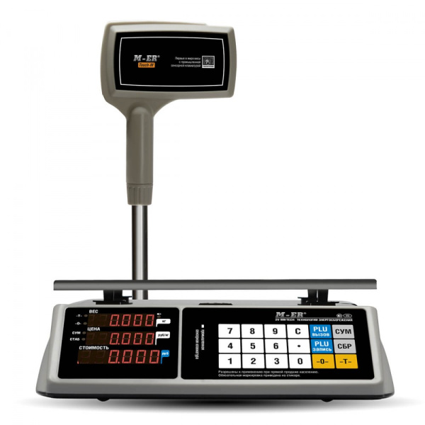 весы торговые m-er 328асрх-15.2 led,touch-m/ rs232, usb